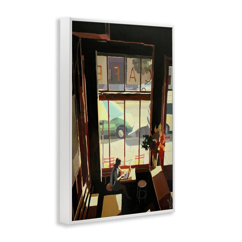 Stupell Tranquil Cafe Environment Framed Giclee Art Design By Keith Thomson