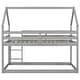 preview thumbnail 19 of 27, Modern Twin over Twin Loft Bed with Roof Design, Safety Guardrail, Ladder