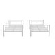 preview thumbnail 14 of 13, White Twin over Twin Metal Bunk Bed with High Guardrail