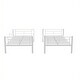 preview thumbnail 14 of 13, White Twin over Twin Size Metal Bunk Bed with High Guardrail