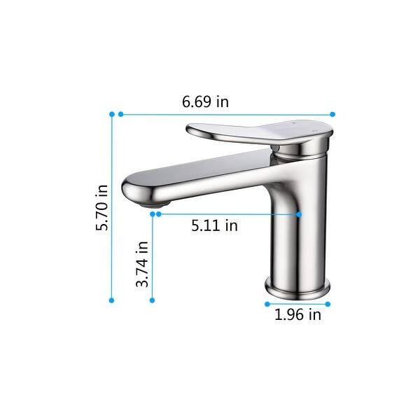 Modern Single Hole Bathroom Faucet One Handle Bathroom Faucet Chrome ...