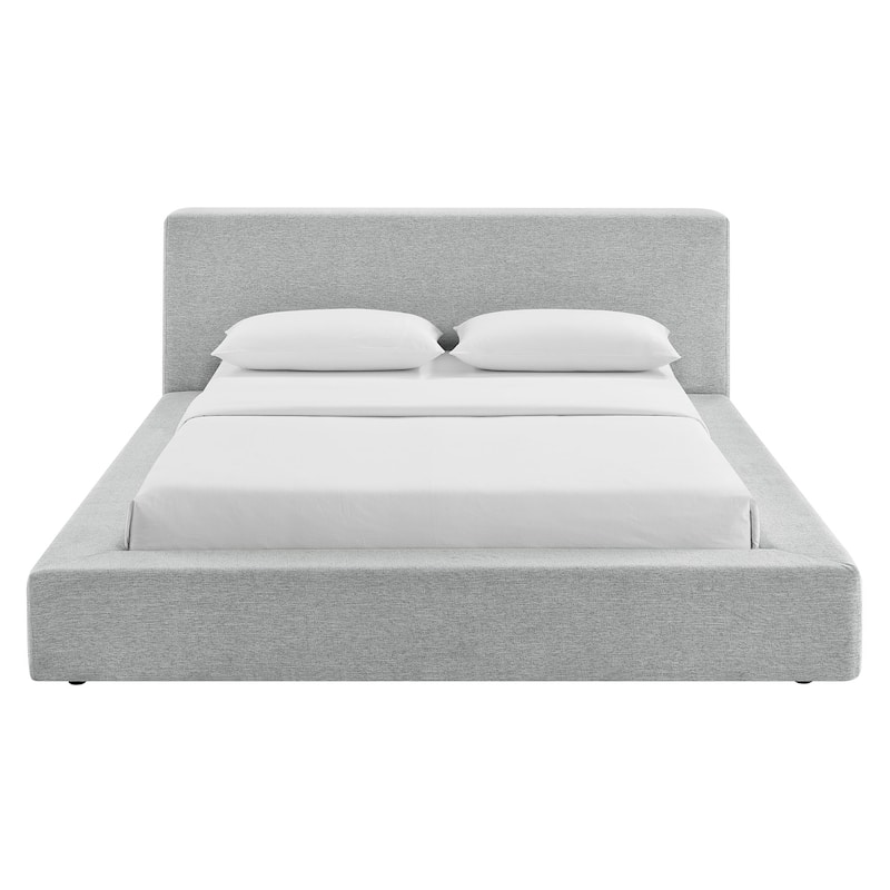 Luma Chenille Upholstered Platform Bed Frame