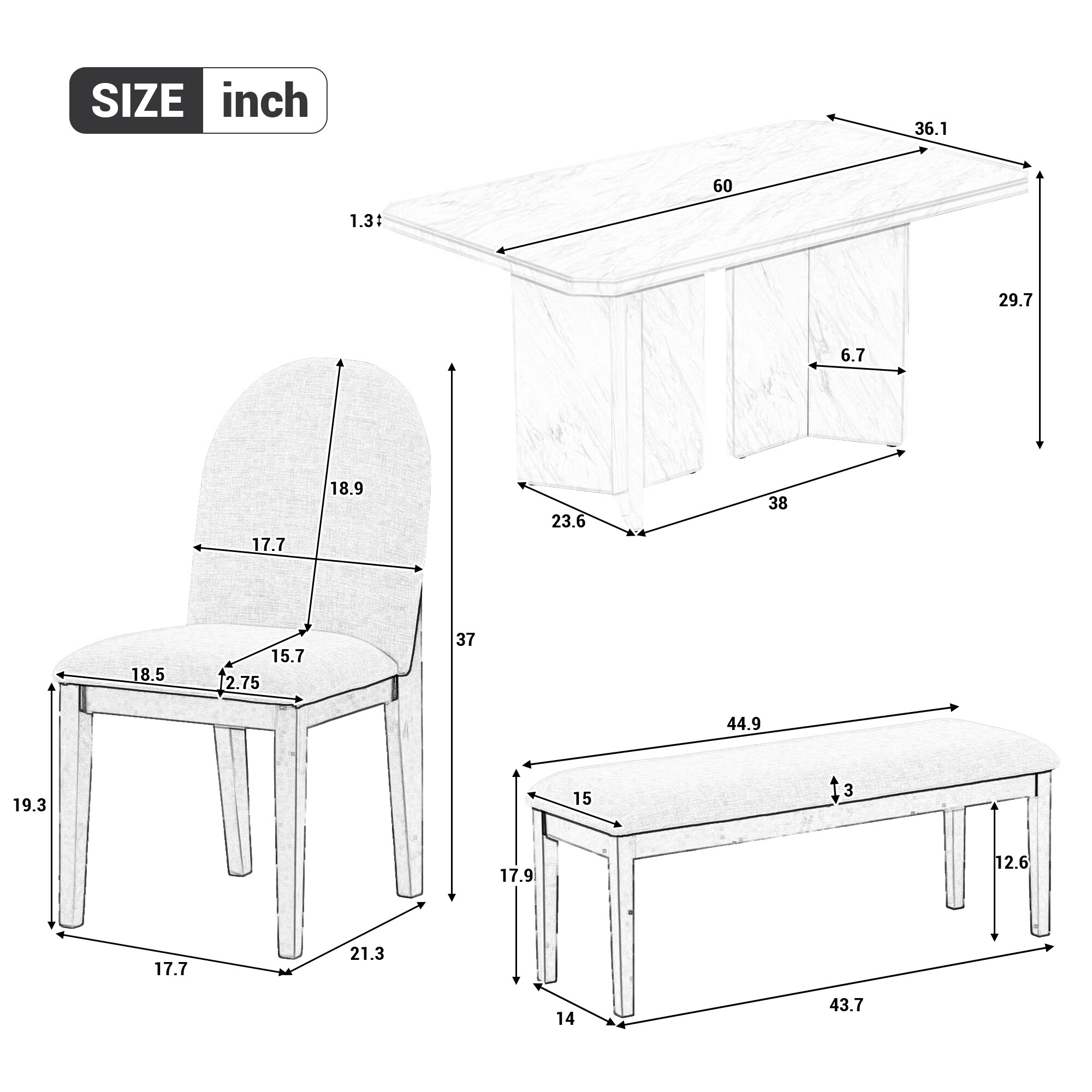 Dining chair height cm sales
