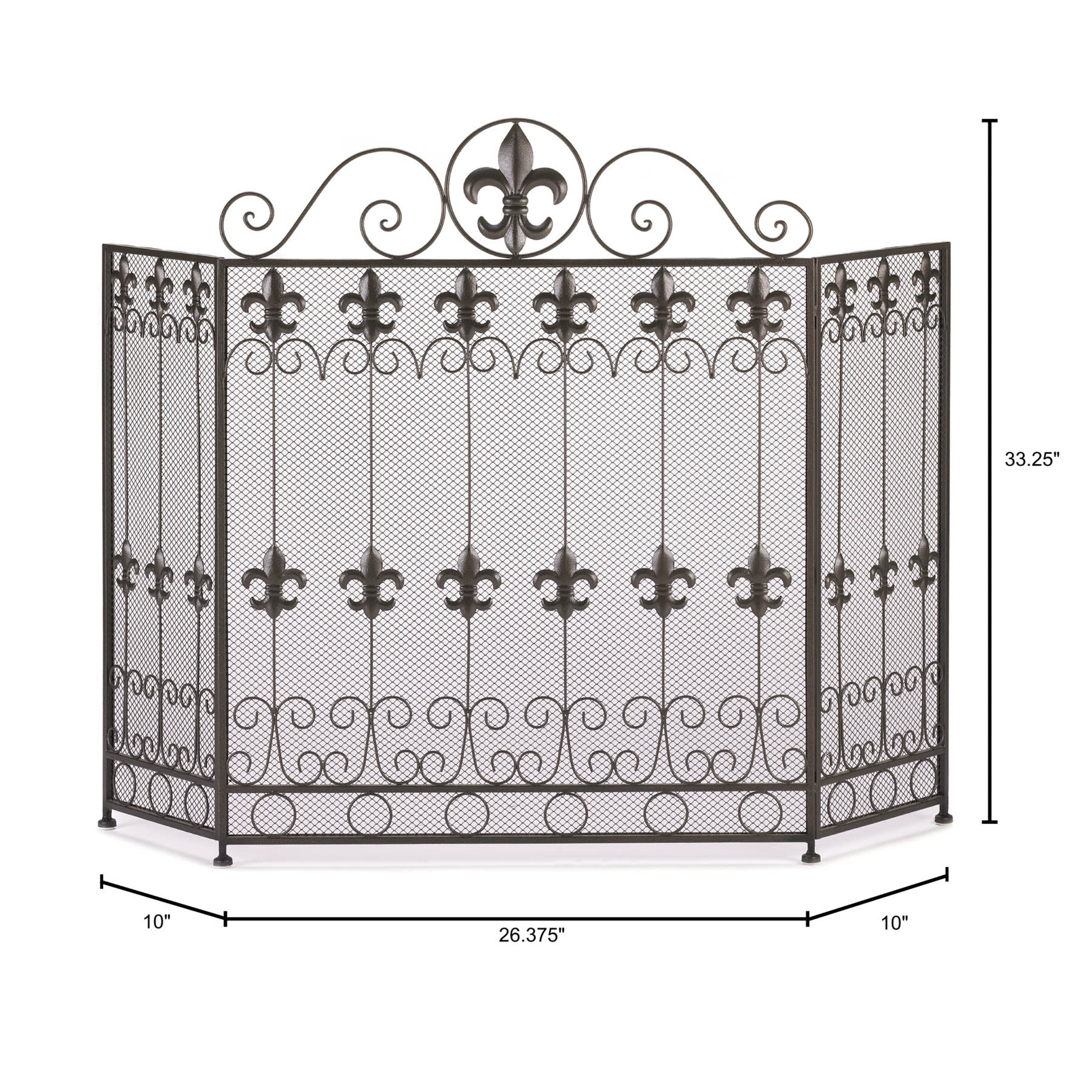 Fleur De Lis Fireplace Screen 25 75x8 75x33 Overstock 32655863 The flower has been symbolic in the design of flags and emblems of my countries throughout history. overstock com