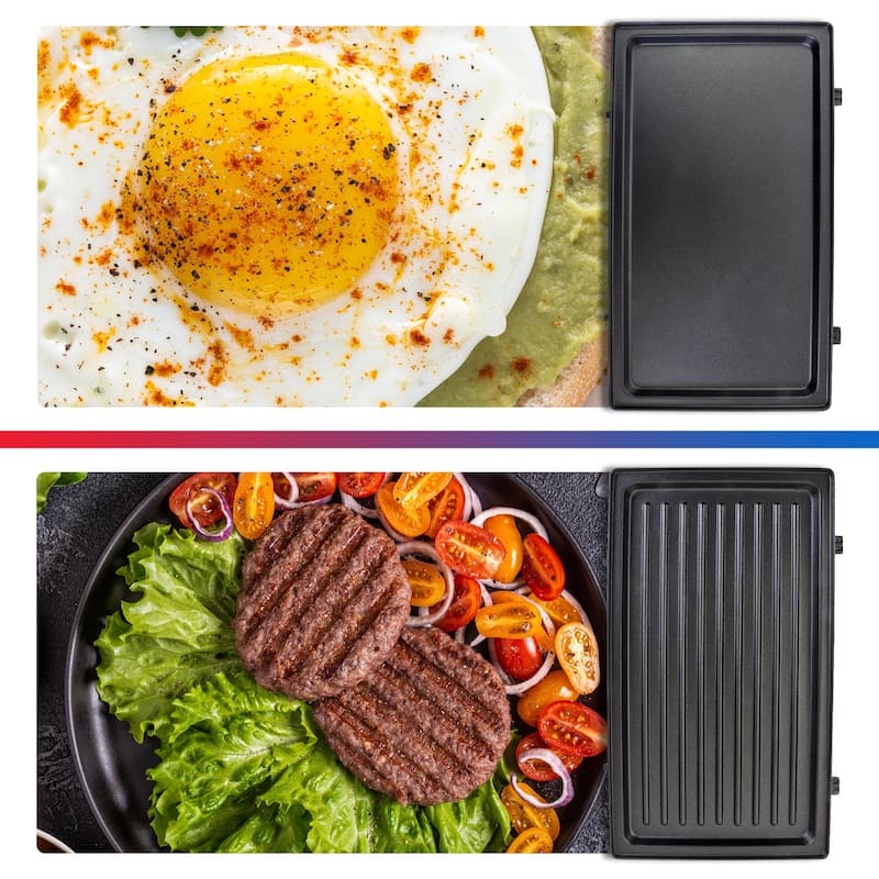 Total Chef 4-in-1 Grill Waffle Maker Sandwich Press Open Griddle
