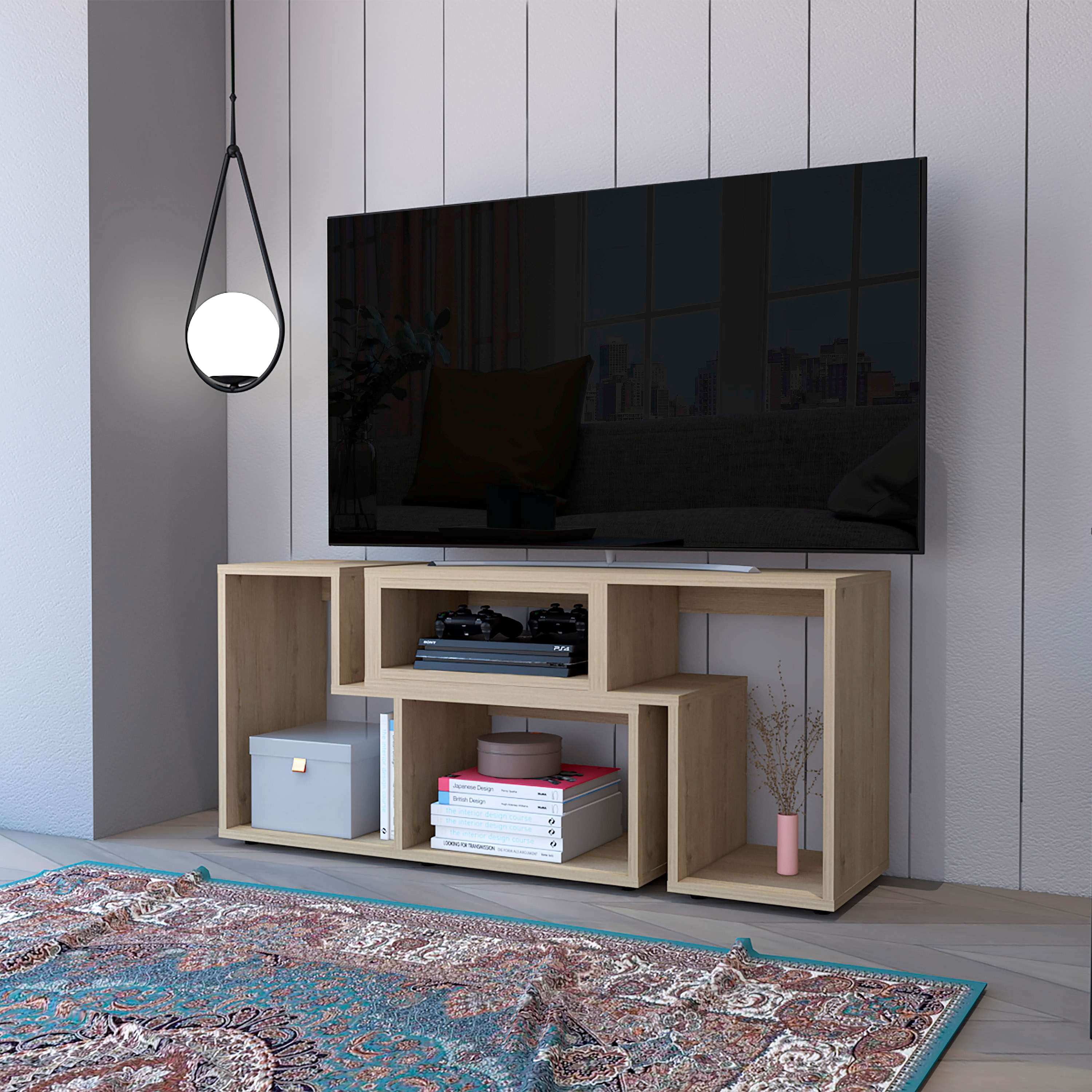 Tv stand with multiple shelves sale