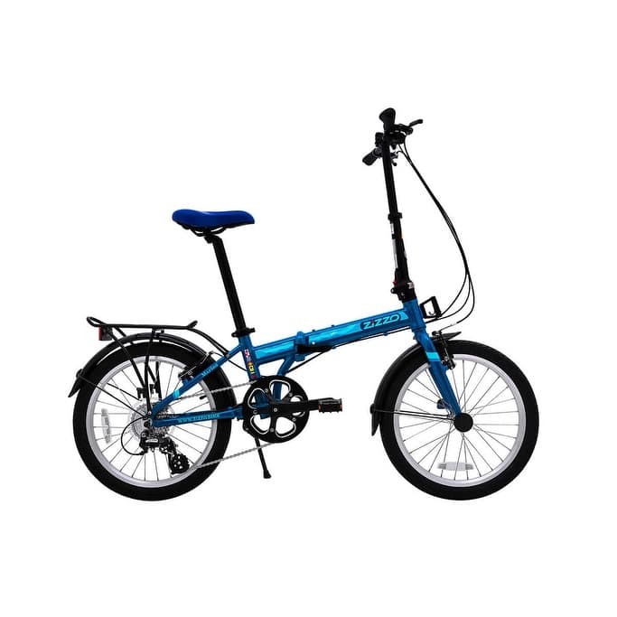 Zizzo Marino 8-speed Aluminum Folding Bicycle - Blue