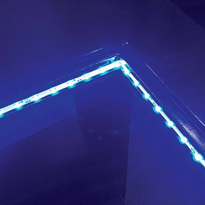 Furniture of America Lumina Contemporary 76-inch Glass Dining Table With LED