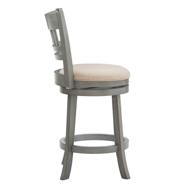 Verona Linen Lattice Back Swivel 24-inch Counter Height Stool by iNSPIRE Q Classic