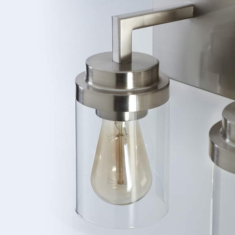 KAWOTI 5-Light Dimmable Bathroom Vanity Light with Clear Glass Shade