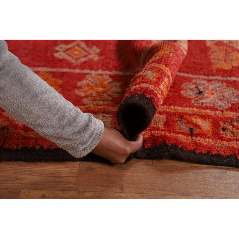 Tribal Moroccan Oriental Runner Rug Handmade Wool Carpet - 5'11"x 17'8"