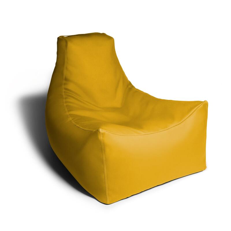 Jaxx Juniper Premium Vinyl Classroom Bean Bag Chair - Yellow