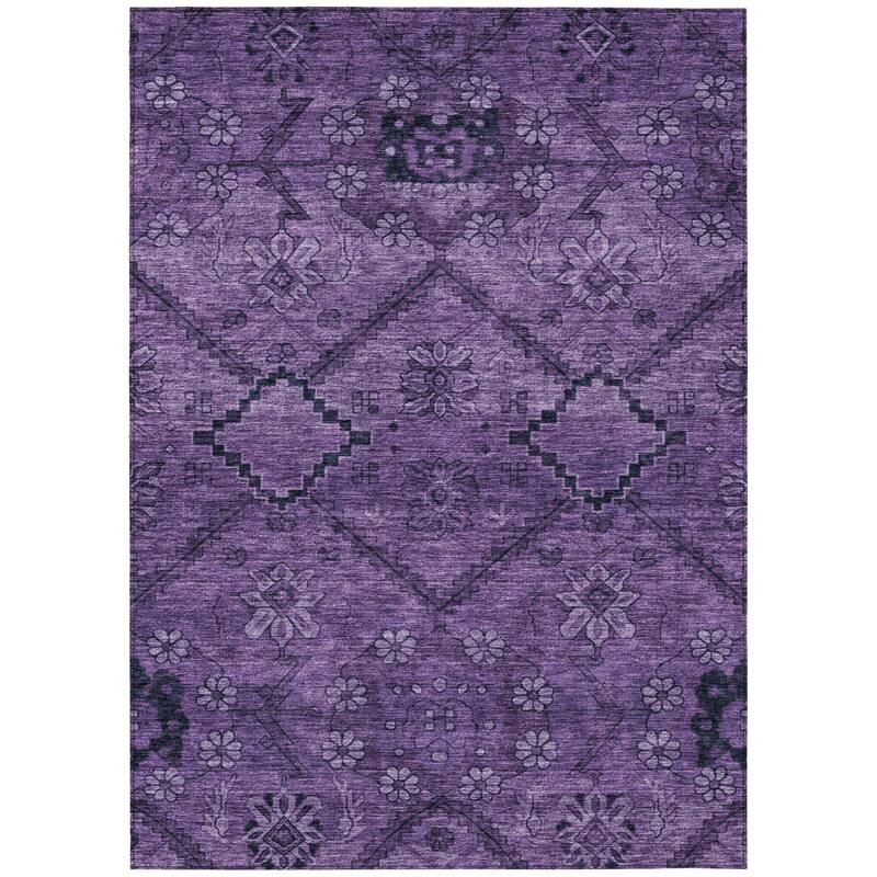 HomeRoots Floral Transitional Rectangle Outdoor Rug