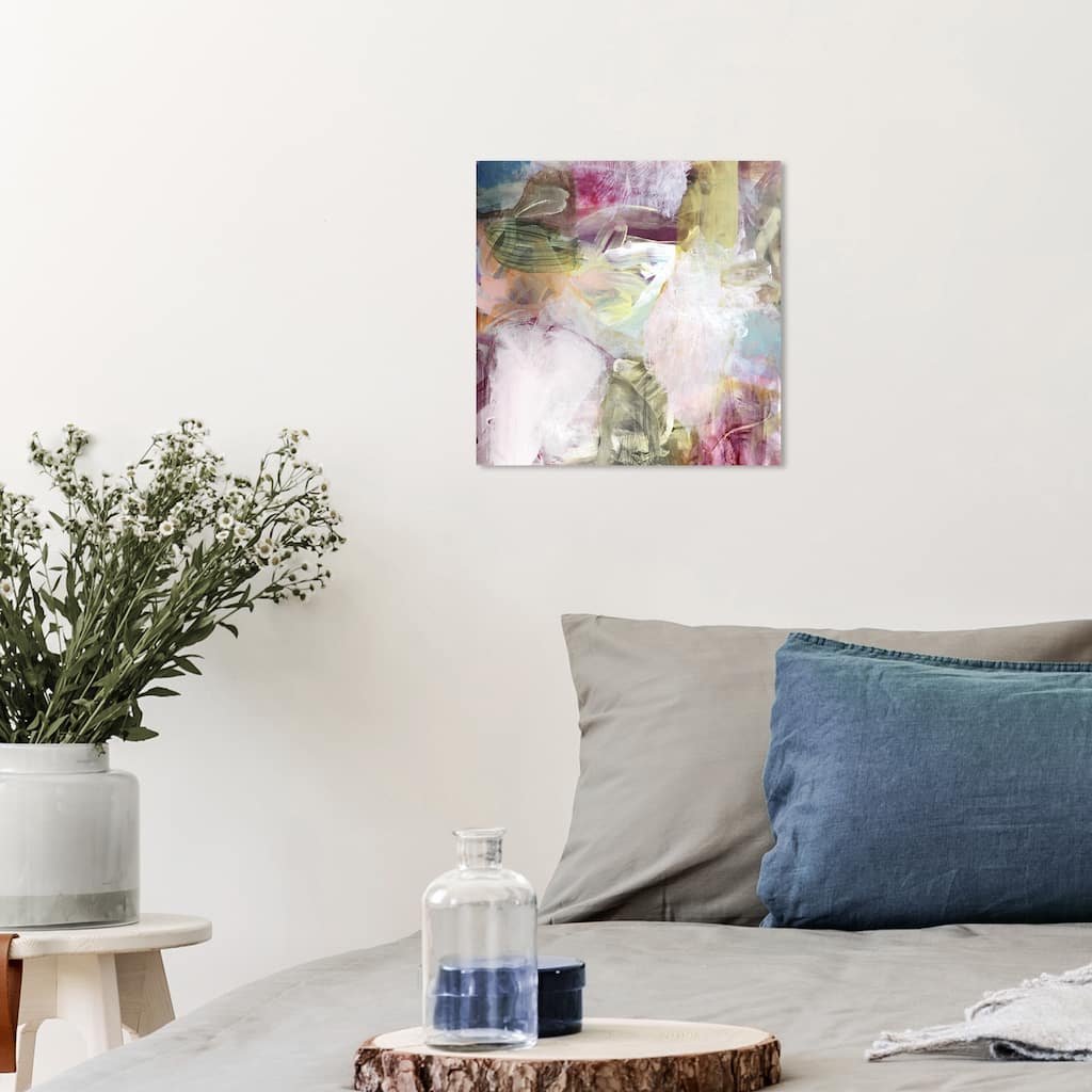 Wynwood Studio Canvas Abstract Blushing Blossoms Pink and Modern & Contemporary Wall Art Canvas Print