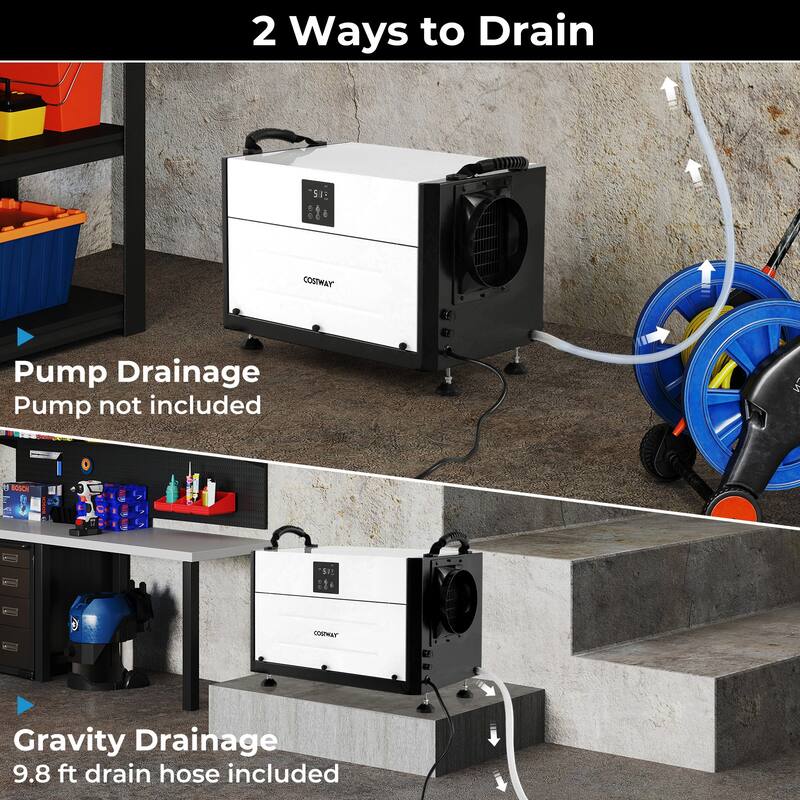Costway 192 Pint Crawl Space Dehumidifier Commercial Dehumidifier with - See Details