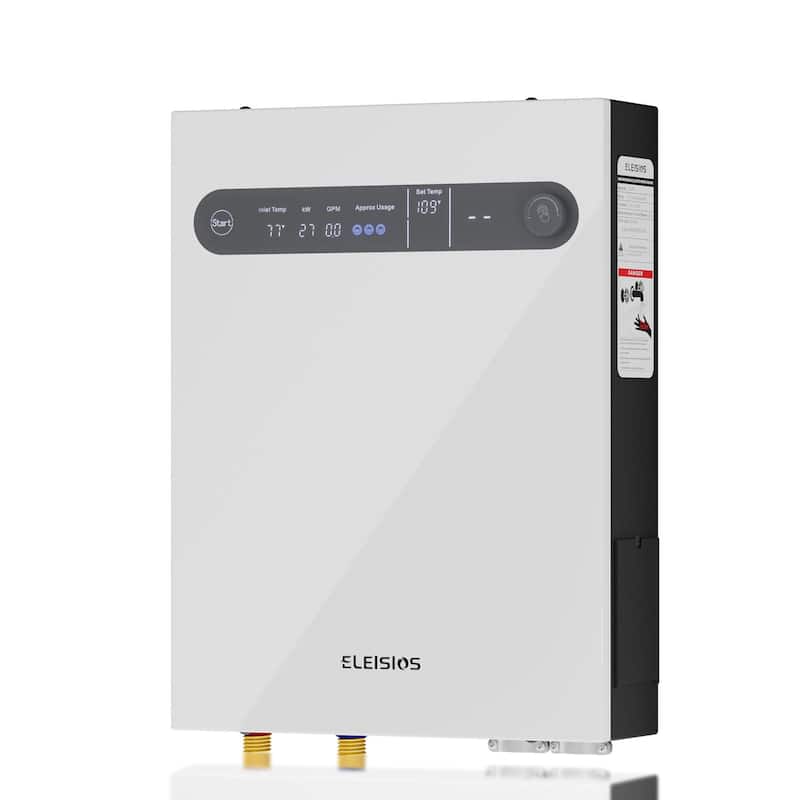 Tankless Electric Water Heater Instant Hot Water, LED Digital Display, Self-Modulating, Energy Efficient