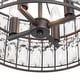 preview thumbnail 7 of 12, Aulia Modern Black Crystal 4-Light Drum Chandelier Lights for Dining Room - D15.5" x H10"
