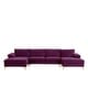 preview thumbnail 40 of 68, Modern XL Velvet Upholstery U-shaped Sectional Sofa