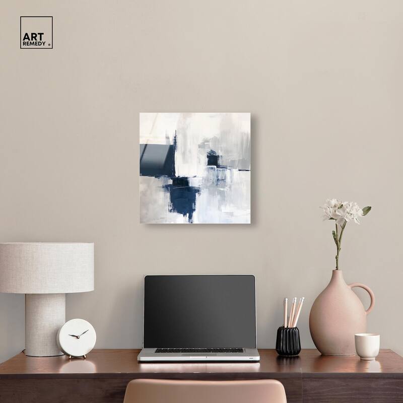 Porcelain Blue on White I Acrylic by Art Remedy, Ready to Hang
