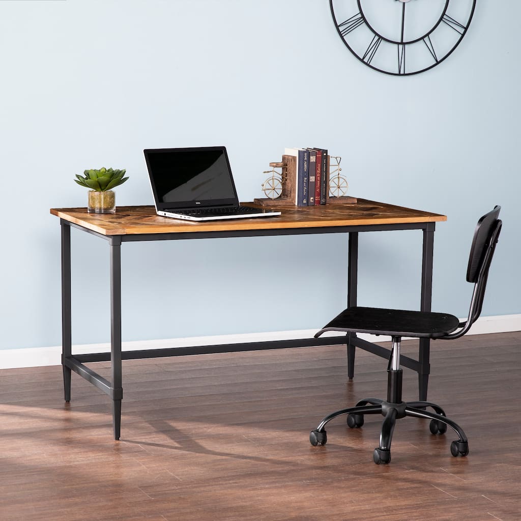 Modern Simple Style Office Desk, Writing Small Space Study Table,Reclaimed Solid Wood Desk