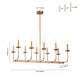 preview thumbnail 5 of 26, Farmhouse 10-Light Candle Iron Kitchen Island Linear Chandelier