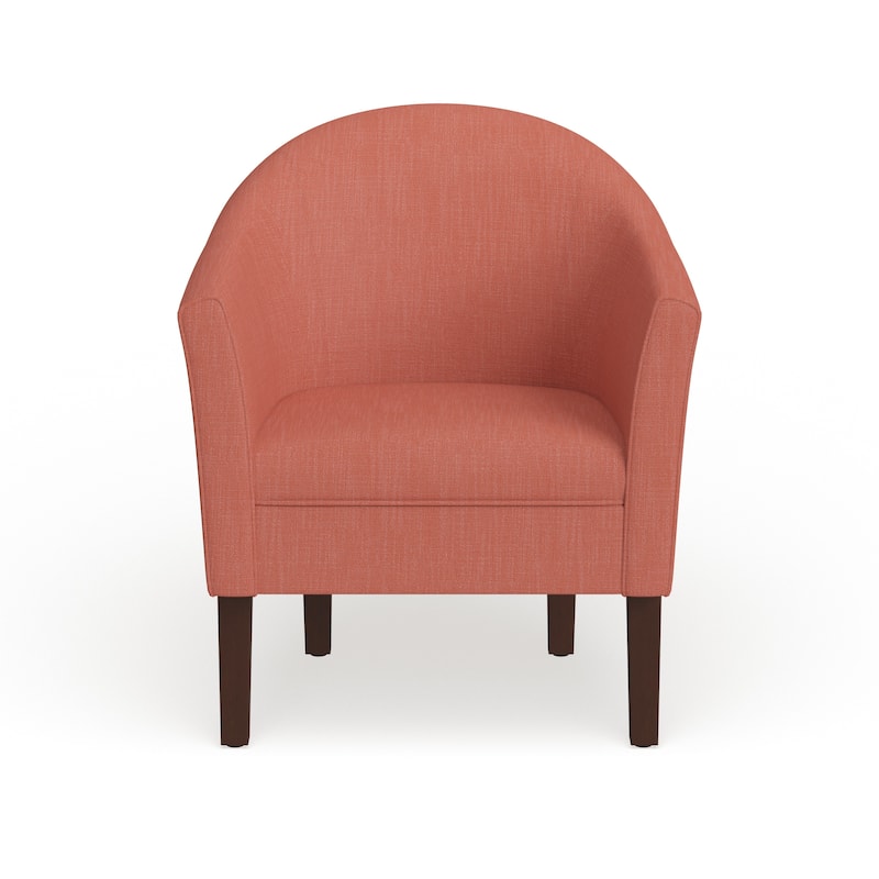 Porch & Den Kingswell Textured Orange Barrel Accent Chair