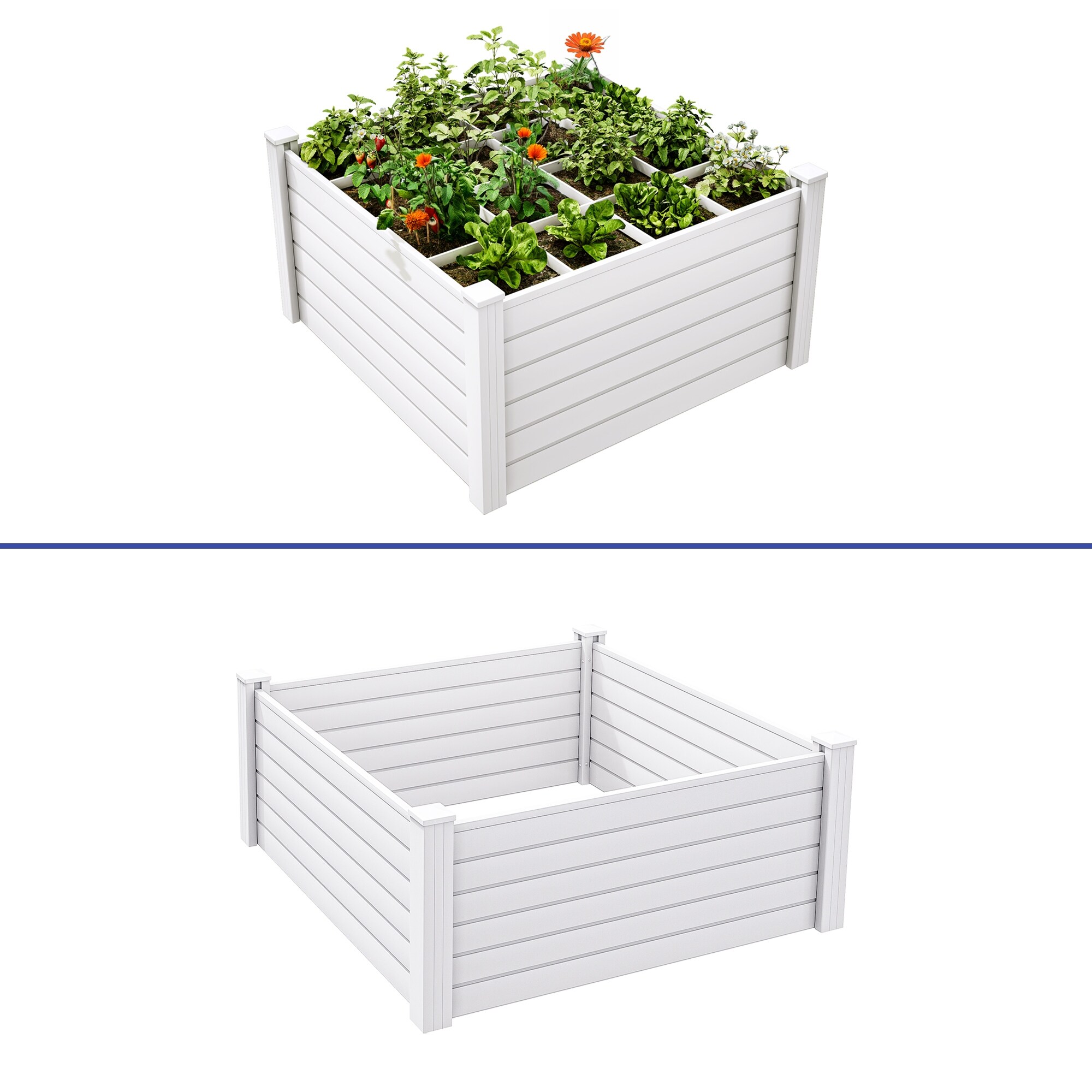 4'W X 4'D X 2'H Raised Garden Bed - 4'W X 4'D X 2'H - Bed Bath