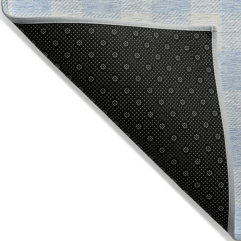 HomeRoots Plaid Transitional Rectangle Outdoor Rug