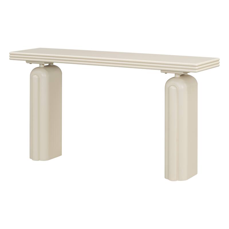 Chic, Elegant and Luxurious Acacia Veneer Console Table - Beige