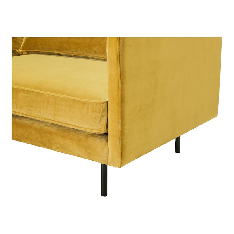 Aurelle Home Majestic Scandinavian Modern Velvet Sofa