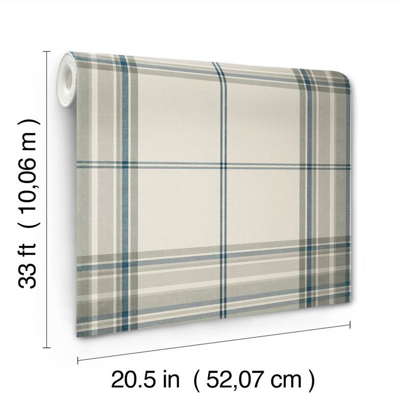 A-Street Prints Westley Moss Plaid Wallpaper