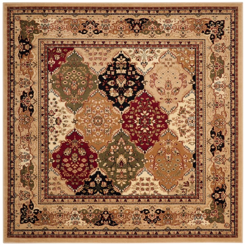 SAFAVIEH Lyndhurst Lyndy Traditional Oriental Rug - 6' Square - Multi/Beige