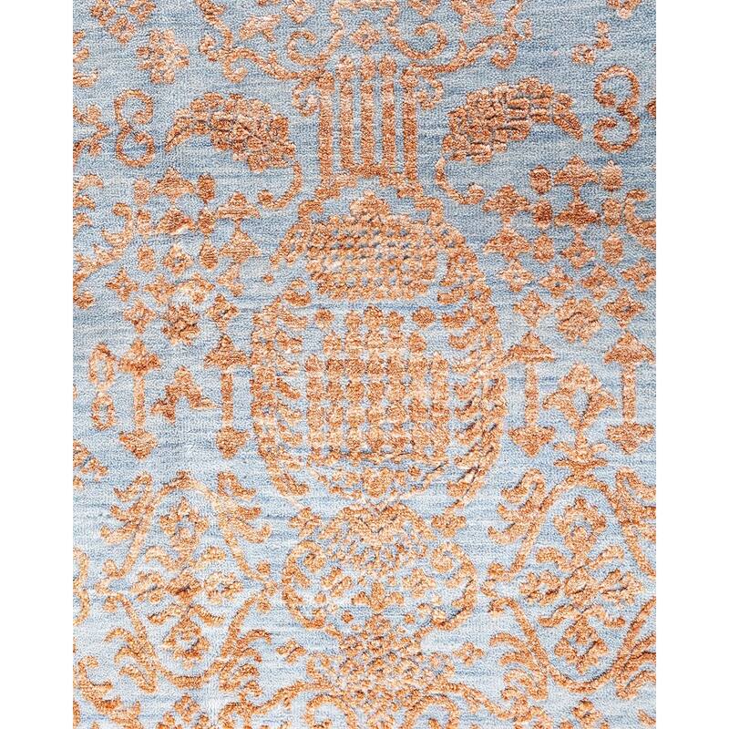 Ikat One-of-a-Kind Handmade Area Rug - Gold, 7' 10" x 10' 1" - 7' 10" x 10' 1"