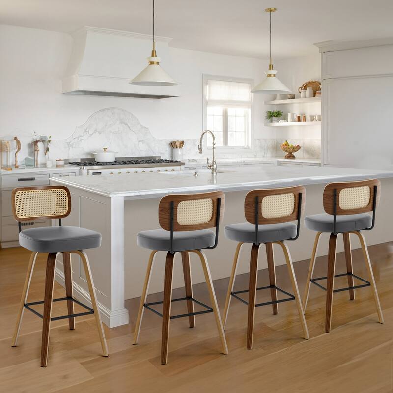 26"/29" Swivel Bar Stools/ Counter Stools with Bentwood Legs