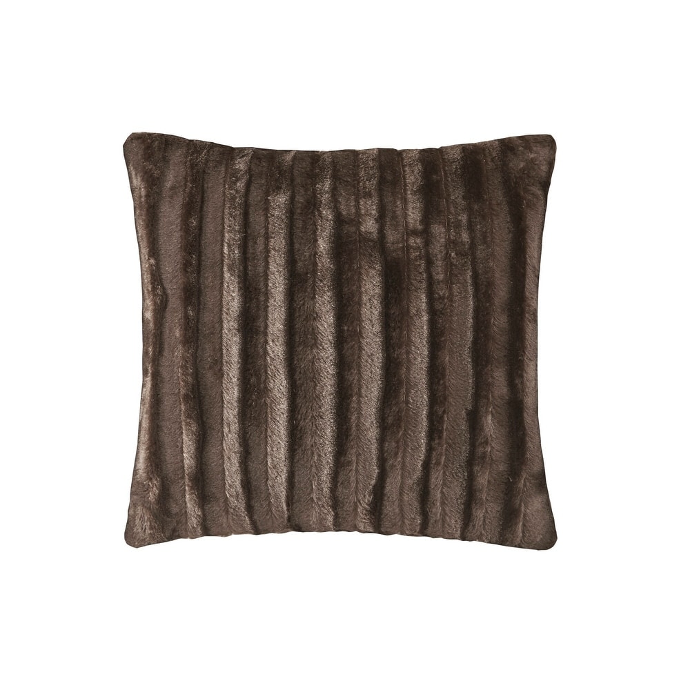 Madison Park Duke Faux Fur Square Throw Pillow