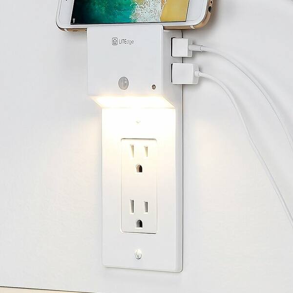 Shop Wall Mount Charger 2 Usb Ports 4 Ac Outlets Charging