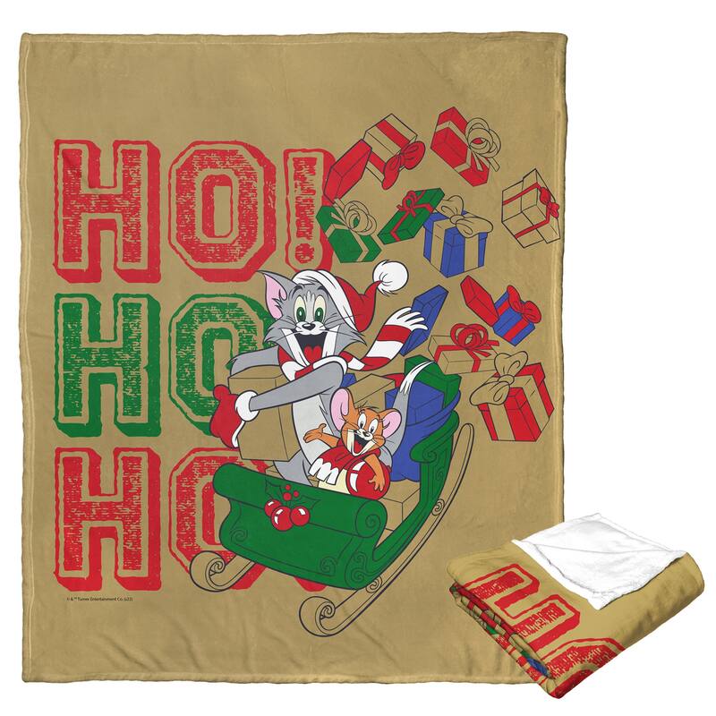 Warner Brothers Tom and Jerry Present Delivery Silk Touch Throw Blanket