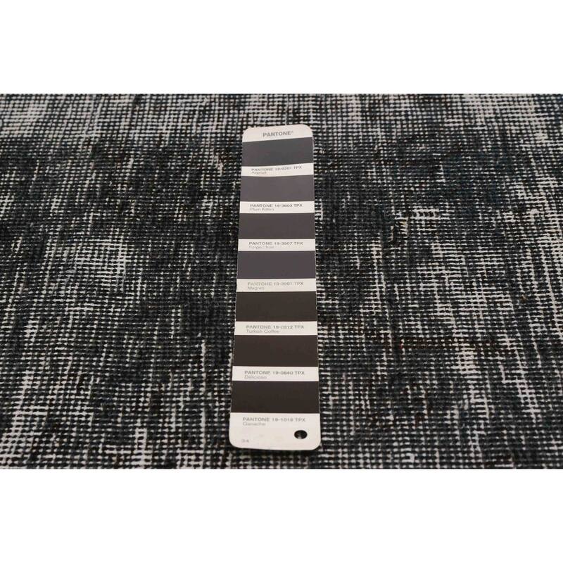 ECARPETGALLERY Hand-knotted Color Transition Dark Grey Wool Rug - 9'8 x 10'10