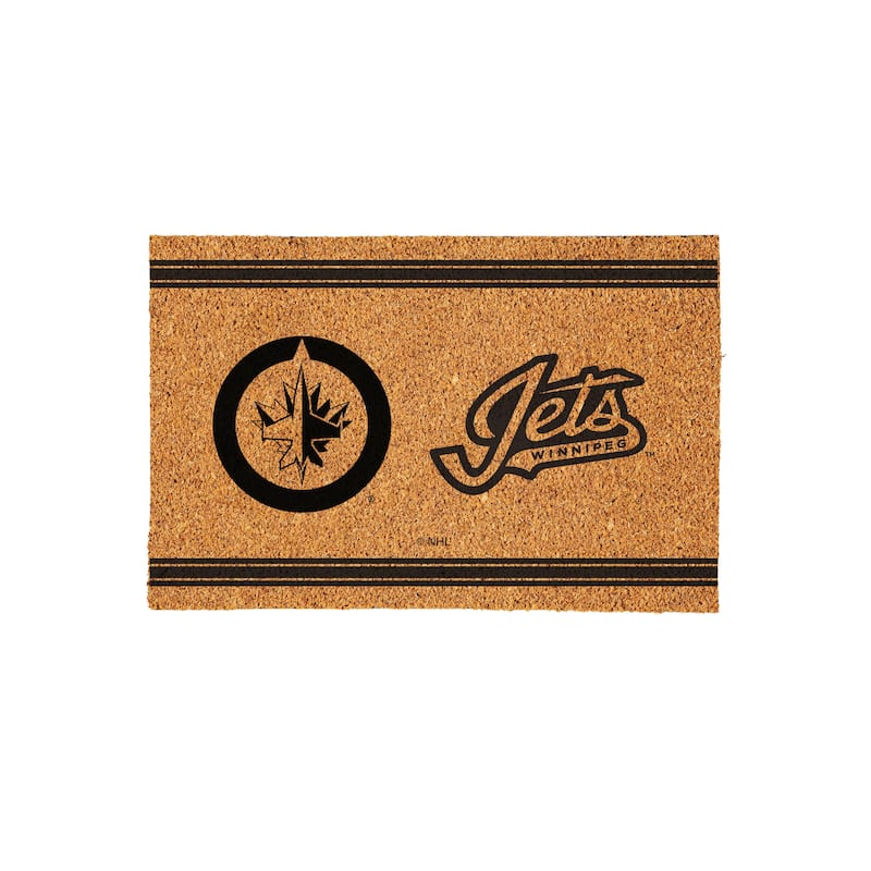 Winnipeg Jets Monochrome Indoor/Outdoor Coir Door Mat