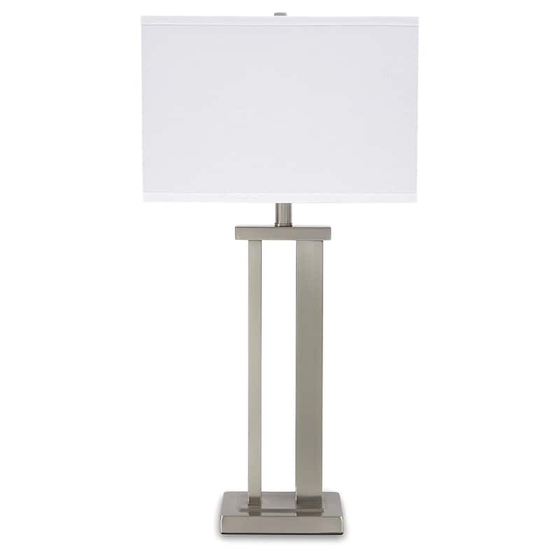 Signature Design by Ashley Aniela White/Gray Table Lamp (Set of 2) - 15.13" W x 8.63" D x 29.5" H