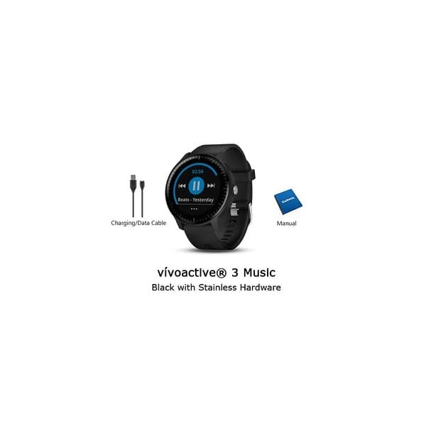Refurbished Garmin Vivoactive 3 Music Gps Smartwatch W Music Storage Overstock