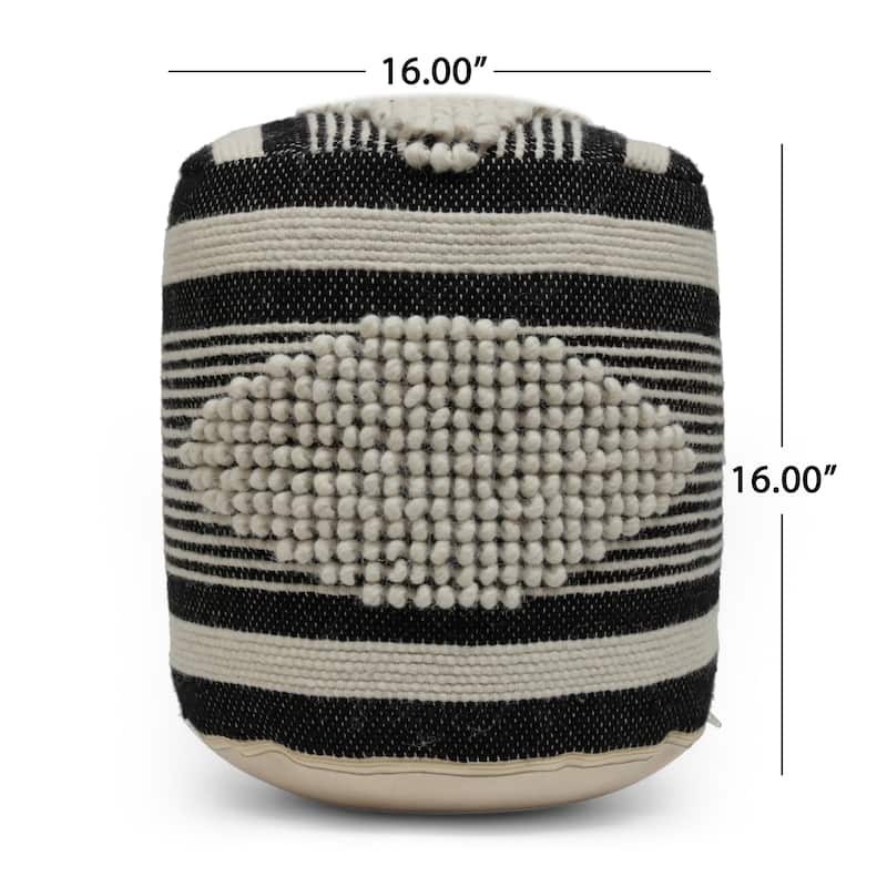 Lucknow Indoor Handcrafted Cylinder Pouf by Christopher Knight Home