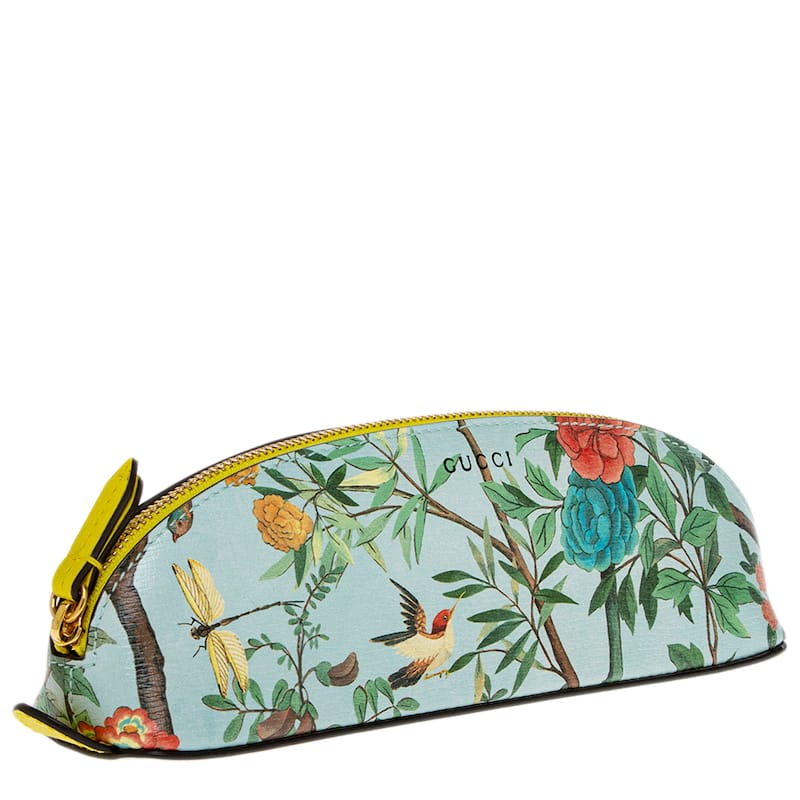 Gucci Tian Print Leather Pencil Case
