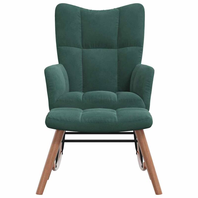 vidaXL Rocking Chair Accent Side Chair Padded Seat for Living Room Velvet
