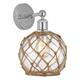 Option Polished Chrome / Clear Glass with Brown Rope