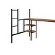 preview thumbnail 13 of 13, Black Twin Size Metal Loft Bed with Table, Shelves, Heavy-duty Sturdy Metal, Built-in Table, Safety Guardrail