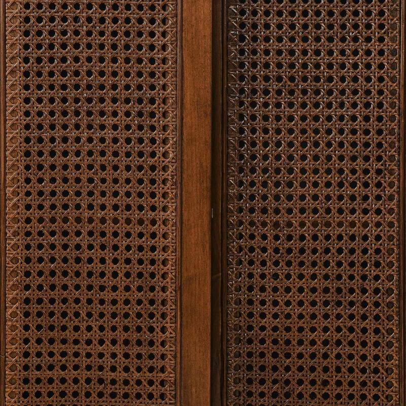 31" Mid Century Modern Rattan Storage Buffet/Sideboard