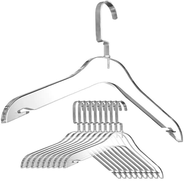 10 inch Clear Plastic Children's Dress Hangers- Case of 100
