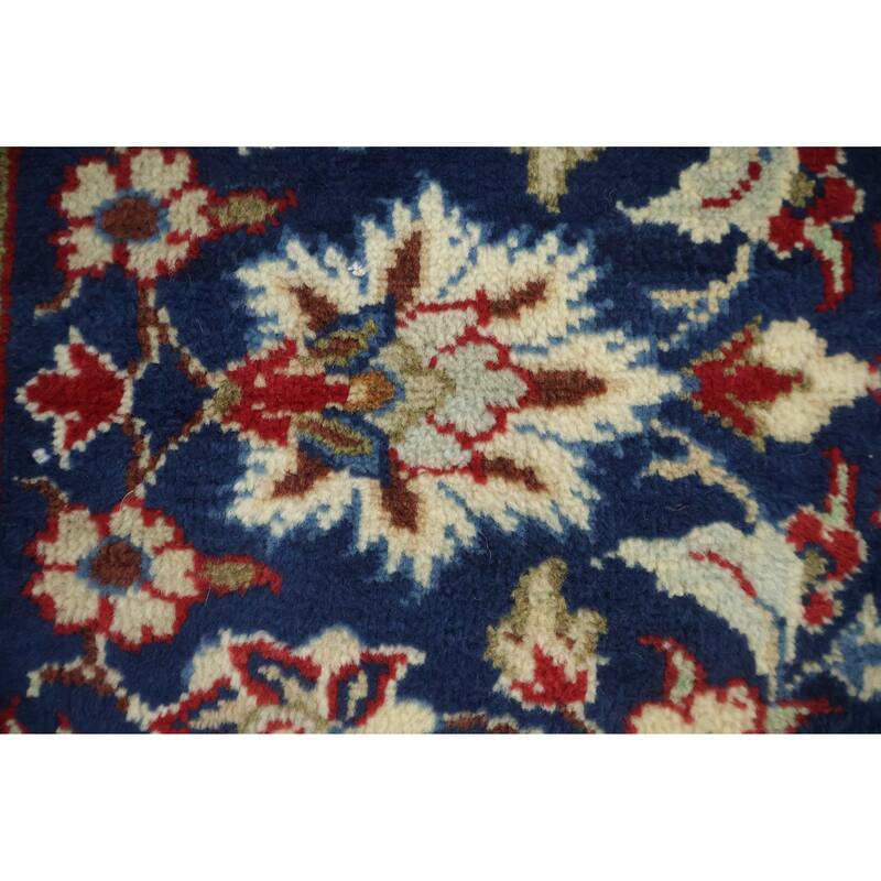Hand Knotted Oriental 100% Wool Carpet Traditional Floral Red Kashan Area Rug - 13' 0'' X 9' 7''