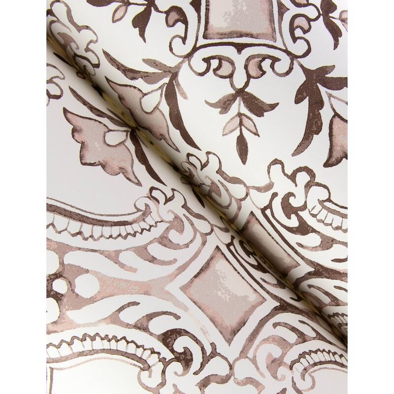 Chesapeake Marjoram Blush Floral Tile Wallpaper